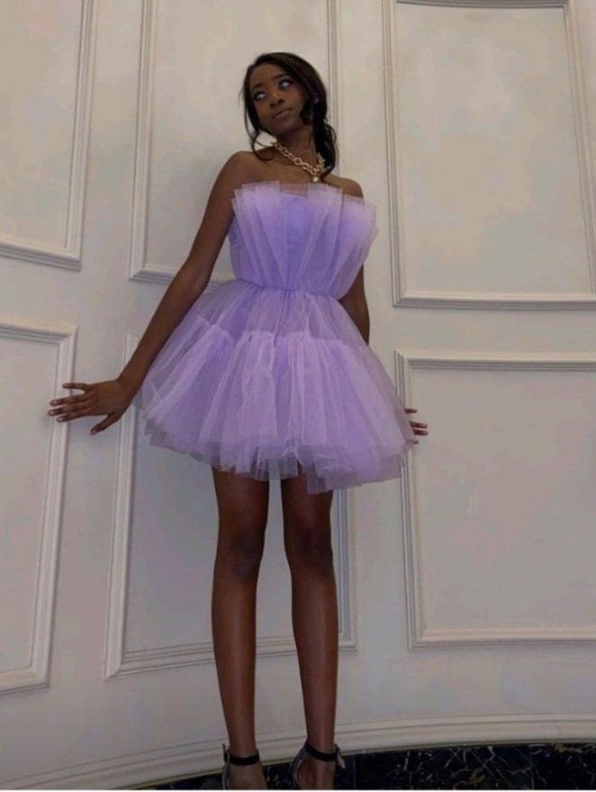 Robe de soirée en tulle violet à la mode, jolie robe courte en tulle, élégante, robe de bal, robe de soirée, robe de soirée nv3294