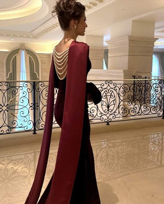 Burgundy noble and elegant backless beaded ribbon impressive long velvet ball gown evening dress party dress nv2597