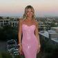 Pink Shiny Fashion Elegant Long Mermaid Slim Sequin Ball Gown Evening Dress Party Dress nv3523