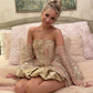 Pink vintage elegant cute short mini prom dress gold homecoming dress evening dress prom dress nv1870