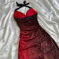 Beautiful Halter Birthday Party Dresses Red Prom Dresses nv1373