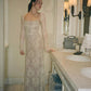 Elegant lace long ball gown evening dress nv1803