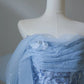 Blue beautiful fashion exquisite beaded long tulle floor-length prom dress evening dress birthday party dress nv3733