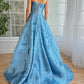 strapless ruched embossed printed satin lace-up  prom dress  nv1637