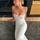 White off-the-shoulder bodycon long ball gown elegant party dress evening gown nv1777