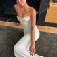 White off-the-shoulder bodycon long ball gown elegant party dress evening gown nv1777