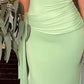 Green solid color simple tight strapless prom dress evening dress party dress nv1937