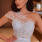 Luxury One Shoulder Slit Sequin Ball Gown Sexy Evening Dress nv1910