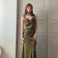 Elegant Sheath Olive Green Prom Dresses Long Formal Dress  nv1703