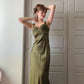 Elegant Sheath Olive Green Prom Dresses Long Formal Dress  nv1703