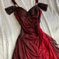 Red Gradient Shiny Elegant A-Line Long Chiffon prom dresses Evening Dress nv3407