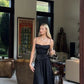 Black sexy mermaid spaghetti strap birthday dress prom dress evening dress nv1959