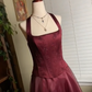 Burgundy Vintage Elegant Beaded Long Prom Dress Evening Gown Party Dress nv2608