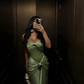 Green off the shoulder bodycon velvet satin long vintage ball gown evening dress nv1931