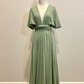 Green Fashion V-neck Strap Elegant Long Satin Floor-length Ball Gown Evening Gown Bridesmaid Dress Prom Dress nv3759