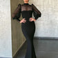 black long Evening prom Dress  nv44