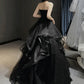 Black Fashion Elegant long tulle prom dresses evening dress Party Dress nv3415