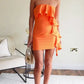 Orange Sleeveless Short Homecoming Dress Short Prom Gown Dress nv1734