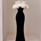 Gorgeous Mermaid Off The Shoulder Black Prom Dress nv1718