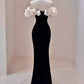 Gorgeous Mermaid Off The Shoulder Black Prom Dress nv1718