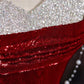 Burgundy shiny sexy long elegant sequined mermaid slim fishtail ball gown evening dress nv3406