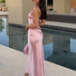 Fashion Sleeveless Sexy V-Neck Lace-Up Suspender Satin Long Prom Dress Evening Dress Party Dress nv1935