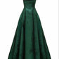 Green Vintage Fashion Elegant Spaghetti Strap A-Line Long Ball Gown Evening Dress nv3656