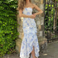 Fashion Floral Off-shoulder Sleeveless Mermaid Fishtail Evening Dress Prom Dress Party Dress nv1944