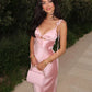 Fashion Sleeveless Sexy V-Neck Lace-Up Suspender Satin Long Prom Dress Evening Dress Party Dress nv1935