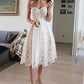 White Short Sweetheart Homecoming Dress Off Shoulder Cocktail Dress nv1746