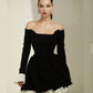 Robe de soirée courte noire simple et classique, petite robe noire, robe de soirée, robe de soirée, nv2377