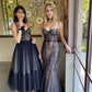 Black Fashion Sexy Sweetheart Neck Lace Long Slim Ball Gown Evening Dress Party Dress nv3035