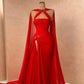 Red fashion gorgeous elegant long high slit ball gown evening dress nv2850