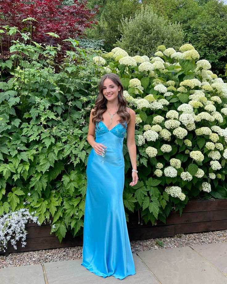 Blue Sexy Elegant Strapless Off-the-shoulder V-neck Long Prom Dress Evening Dress Party Dress with Ribbon nv2469