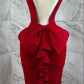 Red V-neck wide straps stylish elegant long ball gown evening dress party dress nv3160