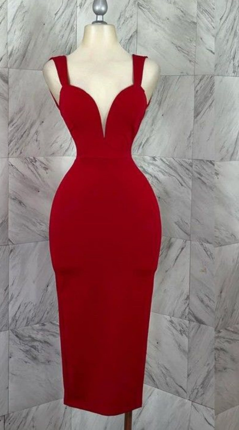 Red V-neck wide straps stylish elegant long ball gown evening dress party dress nv3160