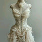 White vintage unique exquisite lace short homecoming dress evening dress party dress prom dress nv3466