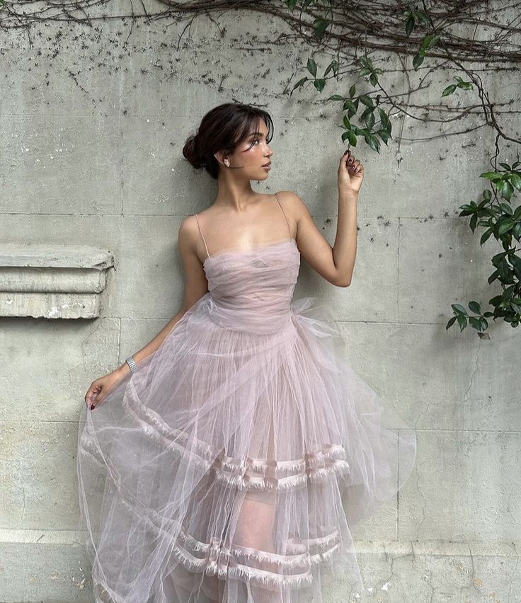 Pink Spaghetti Strap Fashion Short Tulle Prom Dress Evening Dress Homecoming Dress Party Dress nv3012