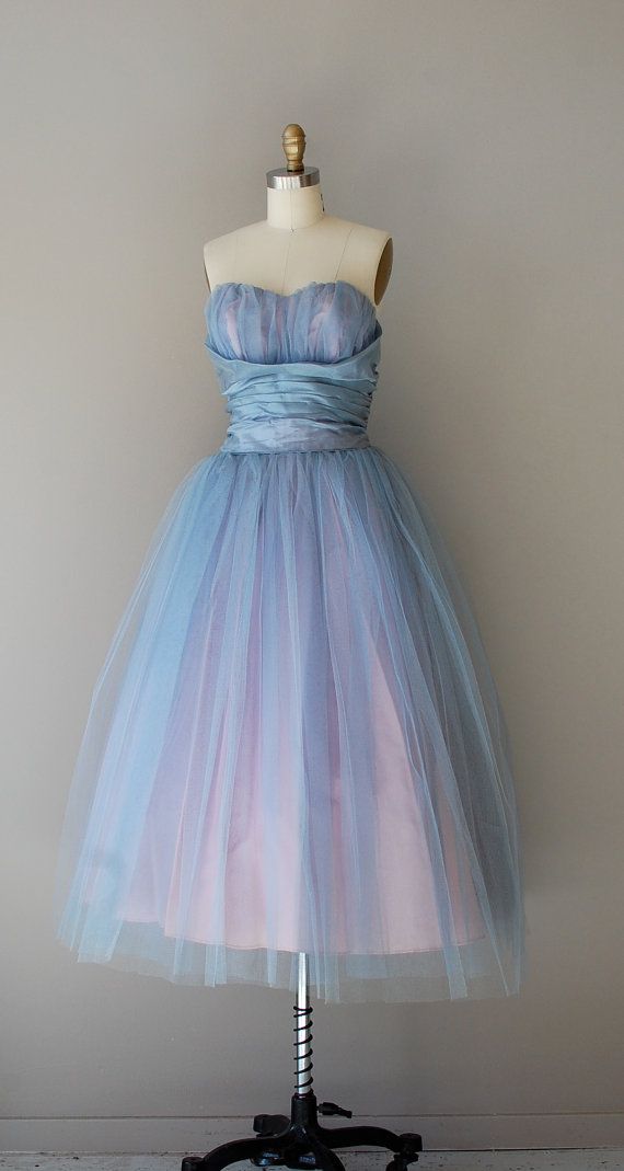 Powder blue sweet cute tube top retro fashion homecoming dress birthday party dress nv3050