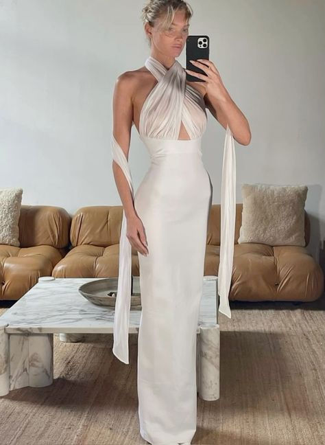 White simple fashion elegant long satin ball gown evening dress birthday party dress nv3052