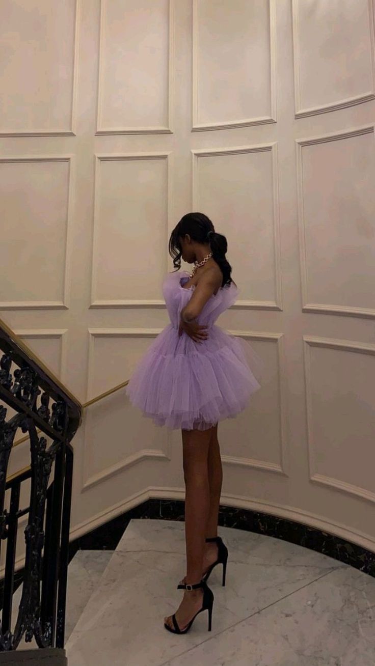 Robe de soirée en tulle violet à la mode, jolie robe courte en tulle, élégante, robe de bal, robe de soirée, robe de soirée nv3294