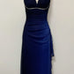 Blue stylish gradient elegant strap long chiffon ball gown, evening dress, party dress nv3694