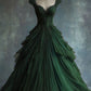 Robe de bal longue en tulle brillant violet/vert/bleu/rouge/noir nv3357