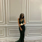 Green V-neck shiny fashion long sequins elegant mermaid slim fit formal floor-length prom dress evening gown party dress nv3474