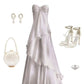 White Fashion Elegant Strapless Sweetheart Long Satin Ball Gown Evening Dress Party Dress nv3409