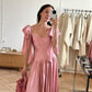 Pink Tie Shoulder Straps Fashion Long Prom Dress Evening Dress Party Dress nv3064