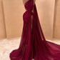 Red waist-baring fashion sexy elegant long slit ball gown evening dress nv3105