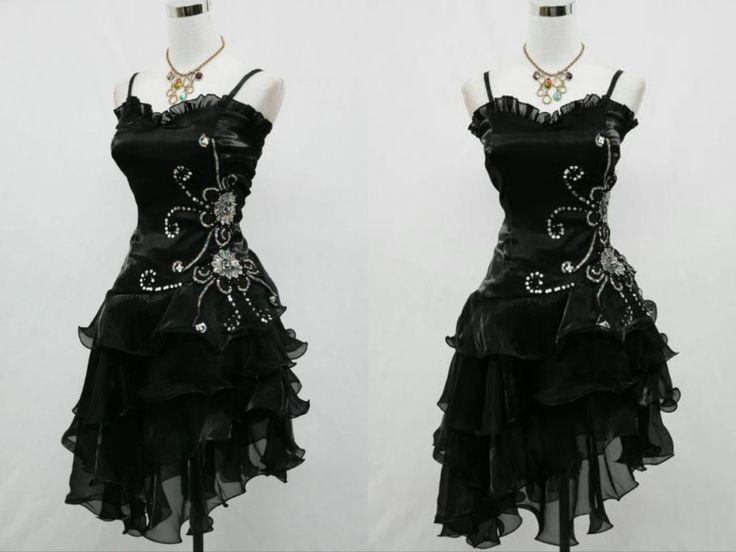 Robe de soirée courte en tulle à volants et à perles, style vintage, noire, exquise, sans bretelles, ligne A, robe de bal, robe de soirée, nv3313