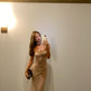 Champagne Fashion Bodycon Evening Dress Prom Dress Party Dress nv1866