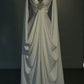 White Fashion Elegant Long A-Line Satin Floor-Length prom dress Evening Dress Wedding Dress nv3737